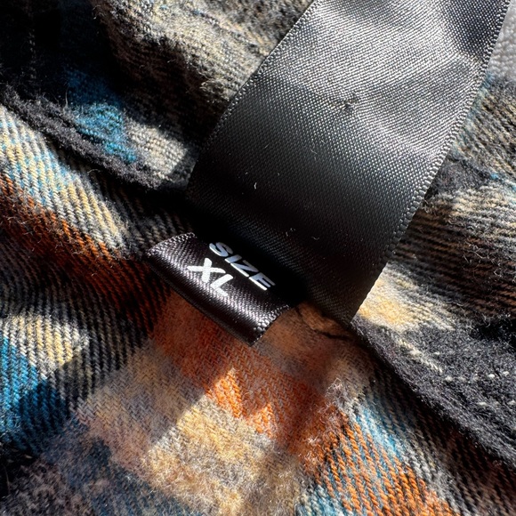 Burnside Buyers Orange and Navy Flannel - Picture 5 of 8